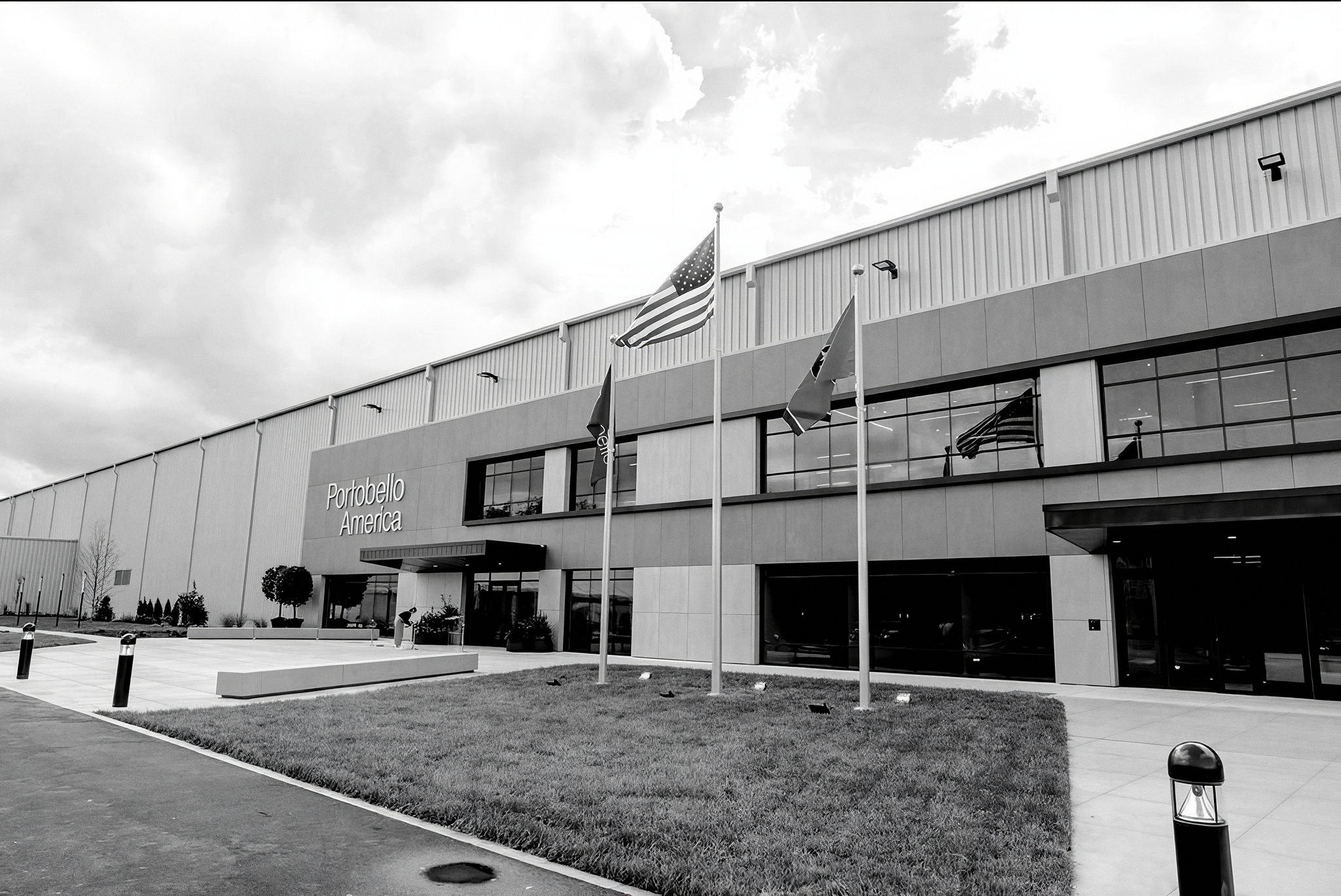 Portobello America headquarters facade – exterior building with porcelain tile cladding