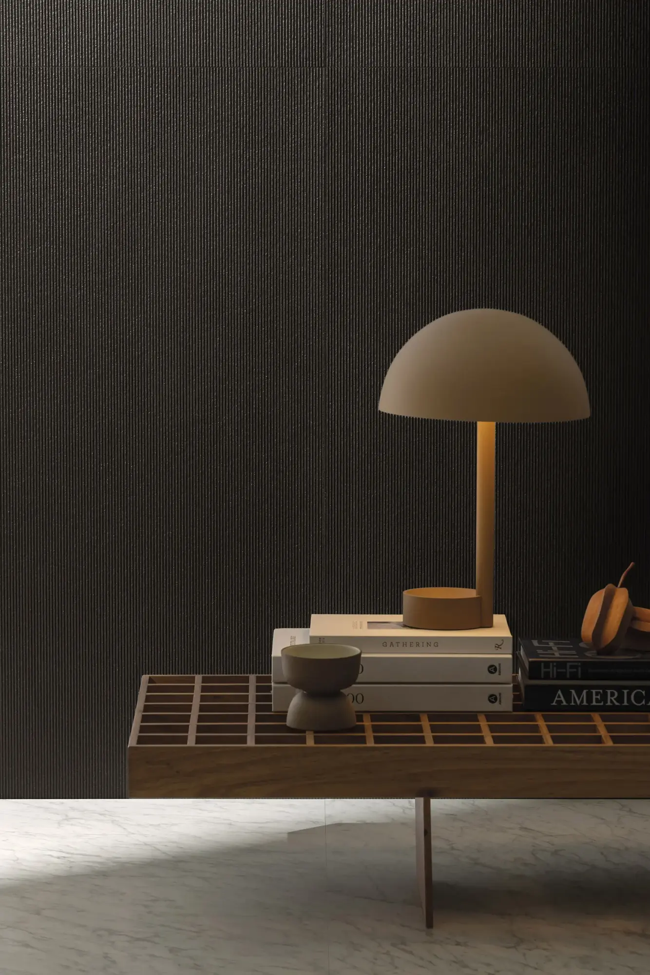 Carrara Icon and Dual Nero tiles in contemporary bathroom – Portobello America Coverings